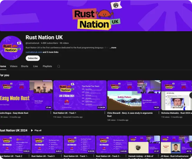 Rust UK official Youtube Channel